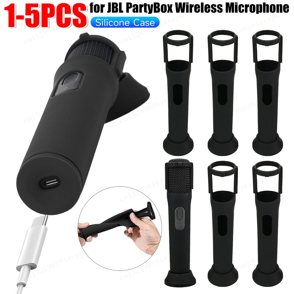 Microphone Capsule - เคสซิลิโคนสําหรับ JBL PartyBox เคสไมโครโฟนไร้สาย Anti-Rolling Mic