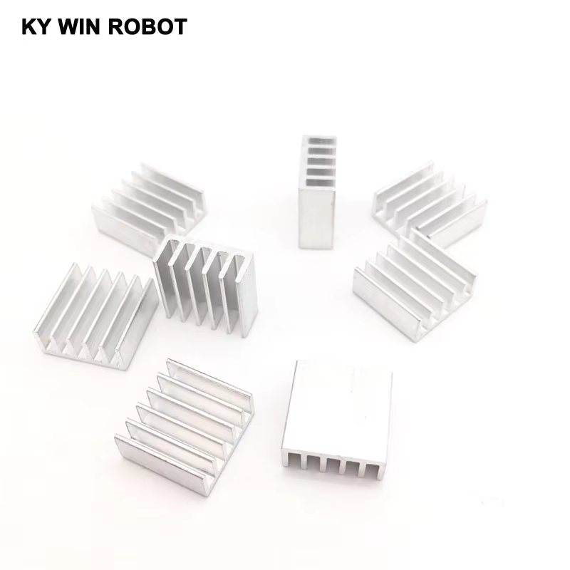 Heatsink Aluminum - ฮีทซิงค์อะลูมิเนียมอัดขึ้นรูป 50 ชิ้น ขนาด 14x14x6 มม.