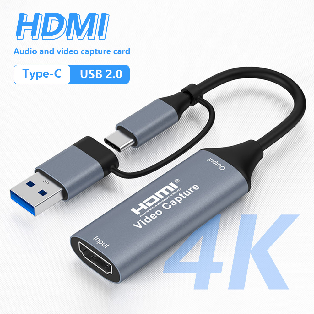 Usb Sound Card - การ์ดบันทึกวิดีโอ 4K 2 in 1 USB