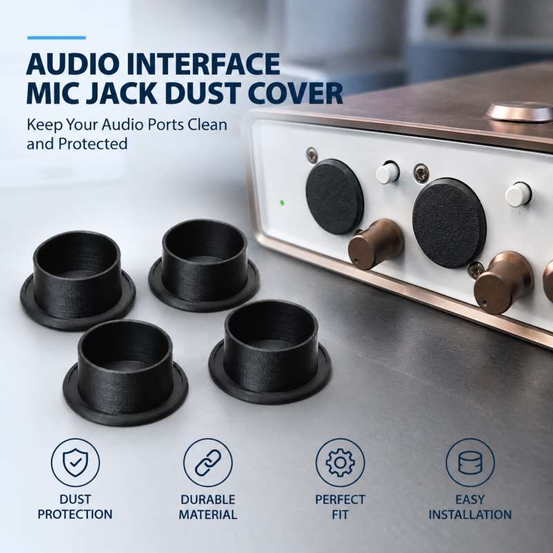 Audio Interface - ฝาครอบกันฝุ่นสำหรับช่องเสียบไมโครโฟนของอินเทอร์เฟซเสียง, ฝาครอบป้องกันสำหรับช่องเสียบไมโครโฟนของซาวด์การ์ด, อุปกรณ์เสริมป้องกันฝุ่น