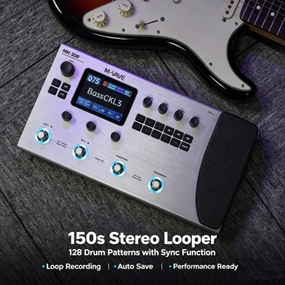 Audio Interface - M-VAVE MK-300 โปรเซสเซอร์จำลองแอมป์กีตาร์ไร้สาย พร้อมเอฟเฟกต์ 320+ แบบ