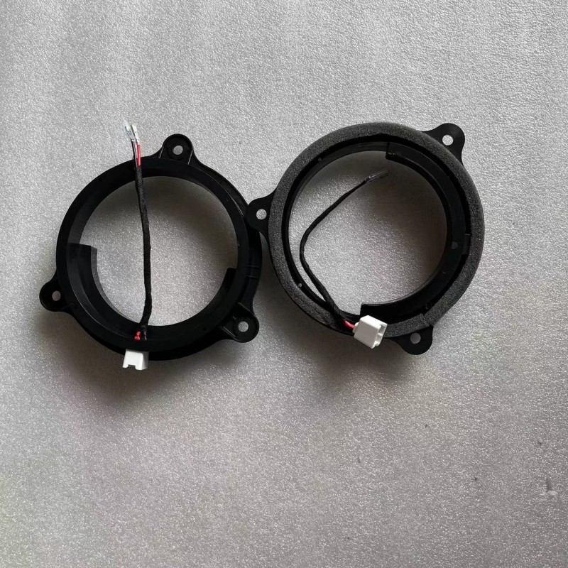 Audio Jumper Wire - แผ่นรองลำโพงเบสสำหรับประตูหน้าและหลังรถยนต์ พร้อมสายอะแดปเตอร์กันน้ำ ขนาด 6.5 นิ้ว สำหรับ