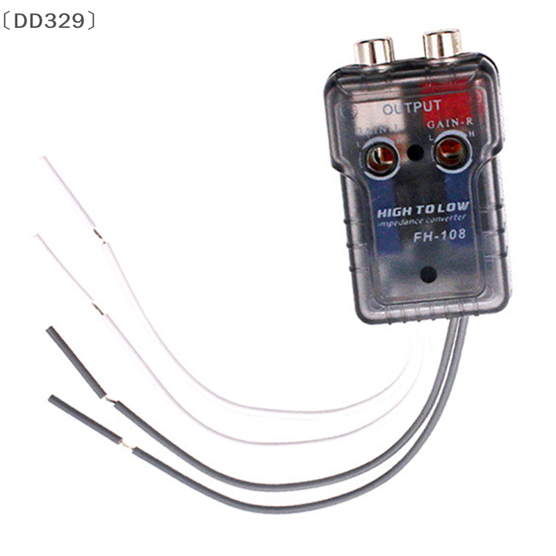 Speaker Crossover - ตัวแปลงความถี่ต่ำแบบหน่วงเวลา〔DD329〕FH-108/FH128 อะแดปเตอร์แปลงระดับสัญญาณสูงเป็นระดับต่ำ สำหรับเครื่องขยายเสียงซับวูฟเฟอร์ในรถยนต์