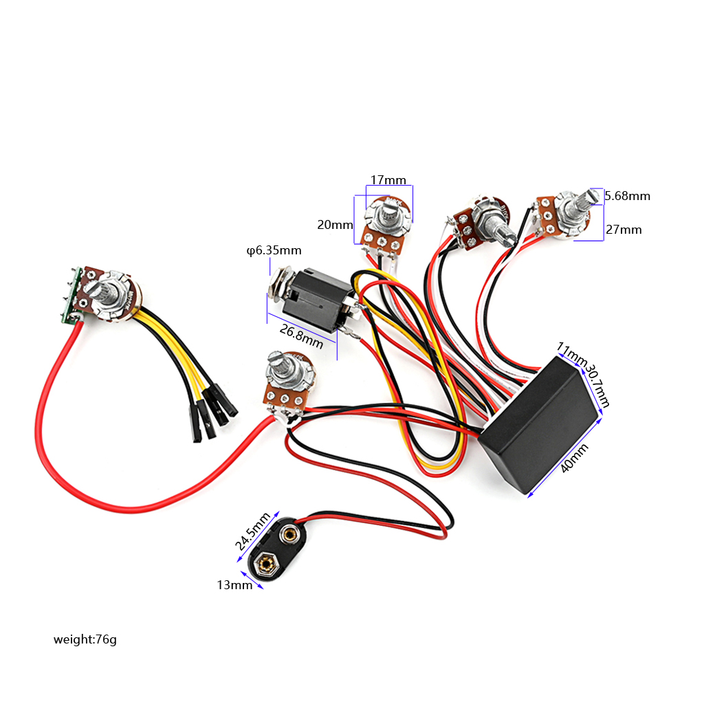 Passive Preamp - วงจรพรีแอมป์เบส3แบนด์แบบแอคทีฟและพาสซีฟอีควอไลเซอร์
