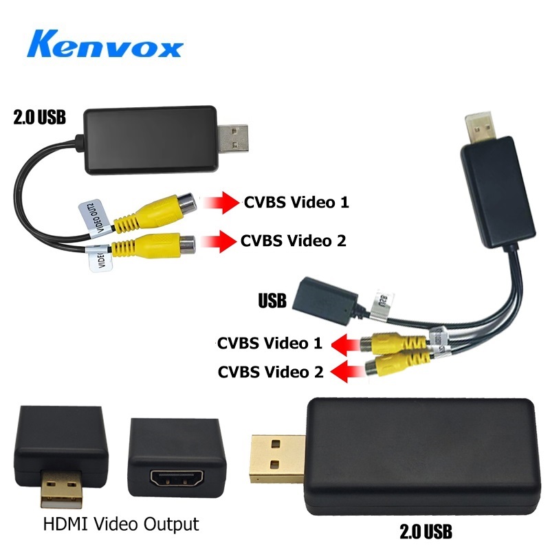 Audio Cable Rca - สายเคเบิล Kenvox Android USB สำหรับส่งสัญญาณวิดีโอ RCA