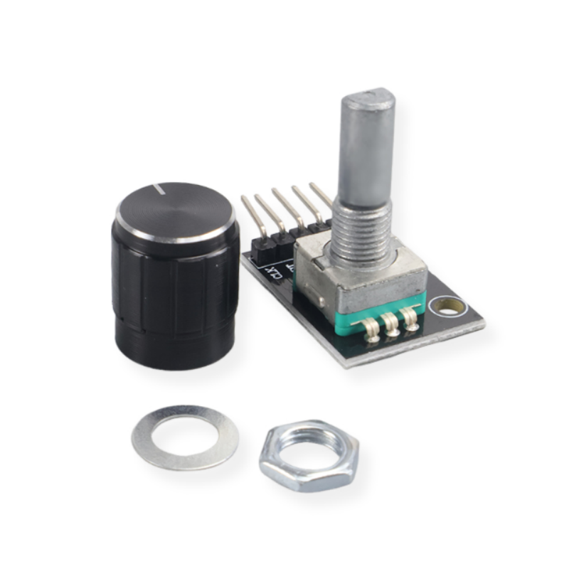 Volume Control Board - โมดูลโรตารีเอนโค้ดเดอร์ KY-040 ใหม่เอี่ยม พร้อมปุ่มกด 20 PPR
