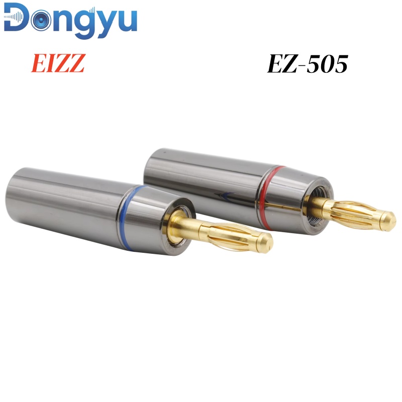 Banana Plug - ปลั๊กเสียบแบบกล้วย EIZZ EZ-505 ชุบทอง ทำจากทองแดงบริสุทธิ์ ตัวผู้