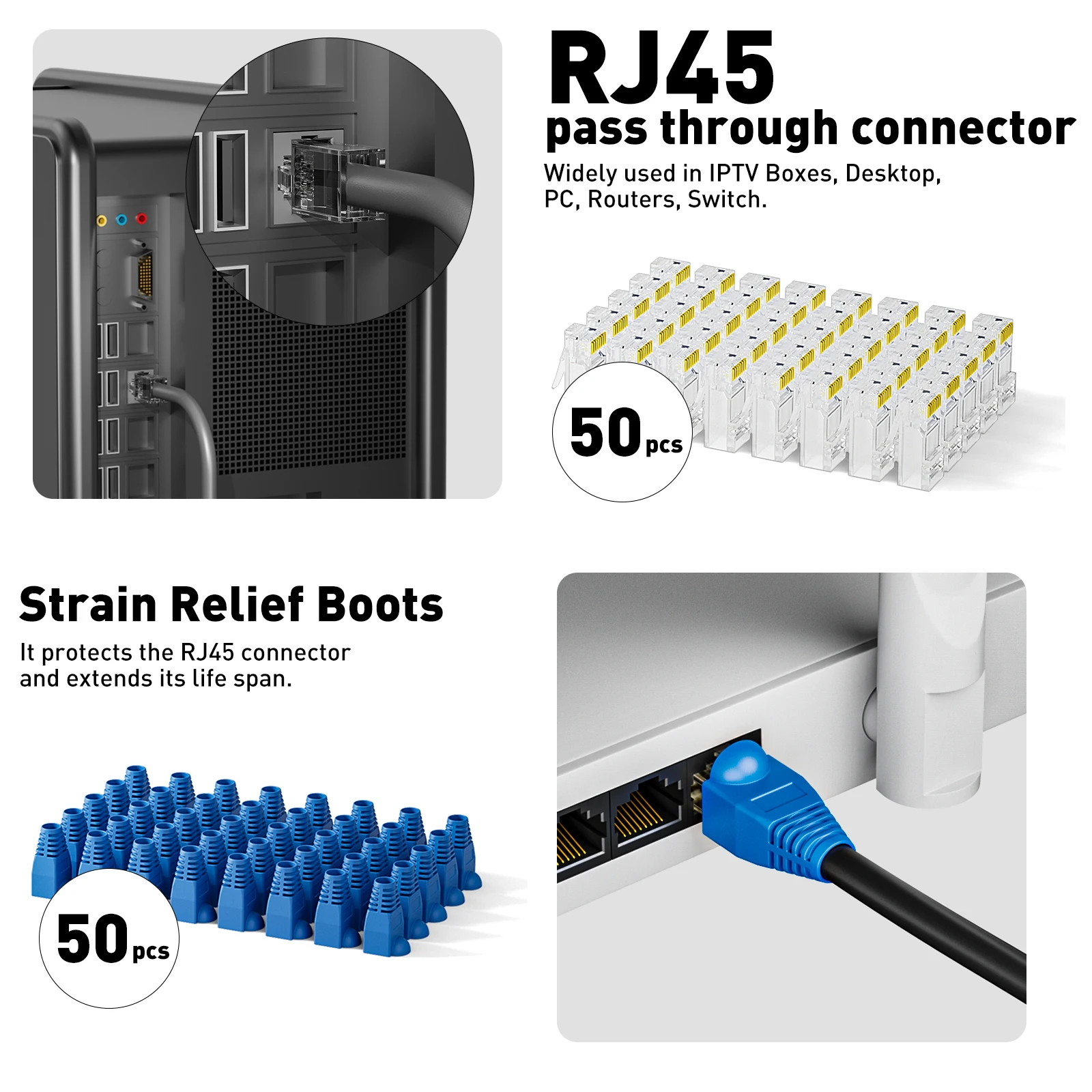 ZoeRax RJ45 CAT6 CAT5E ชุดเครื - Rj45 Jack บทวิจารณ์และราคา