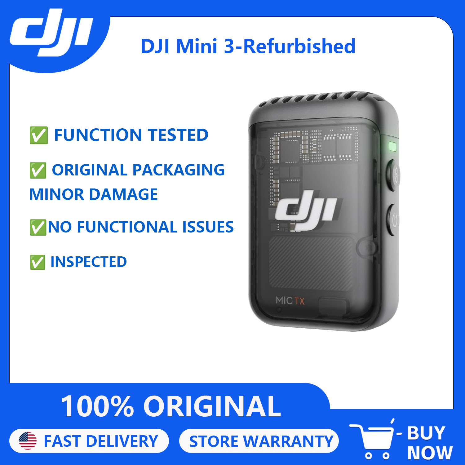 ไมโครโฟนไร้สายบลูทูธ DJI Mic 2 - Microphone Capsule บทวิจารณ์และราคา
