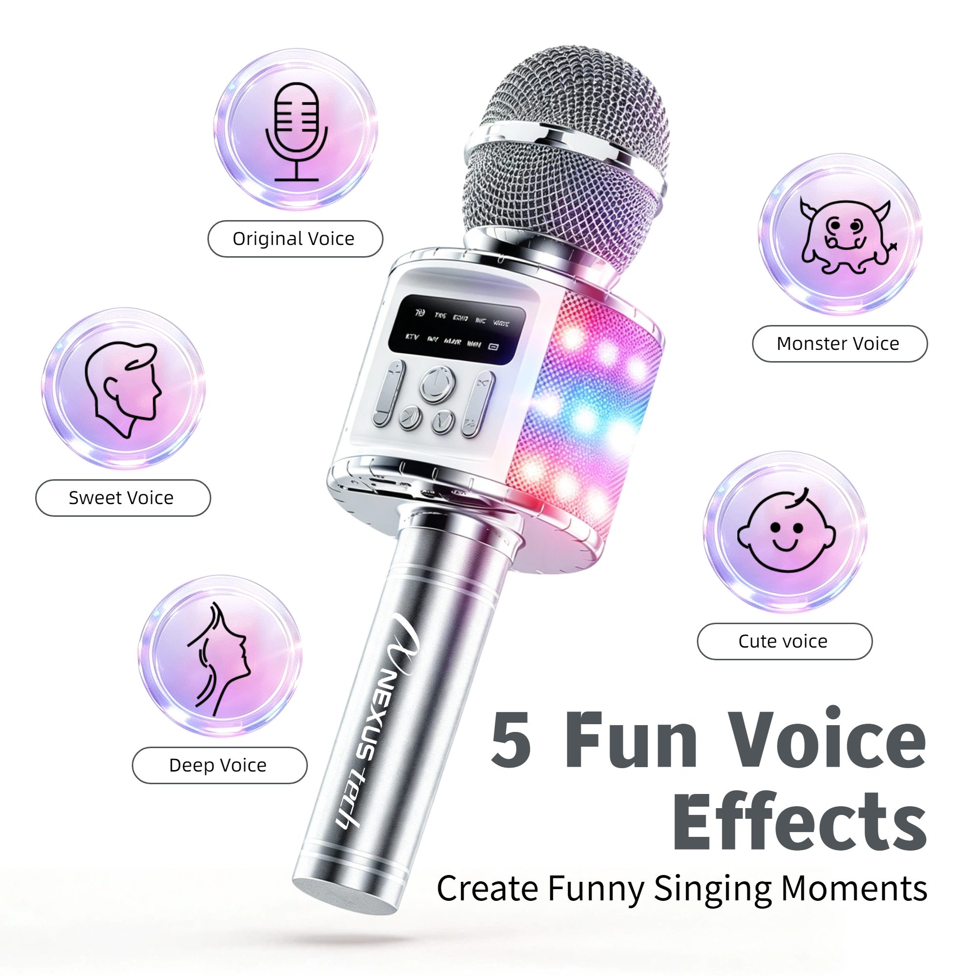 ไมโครโฟนคาราโอเกะไร้สายบลูทูธ  - Microphone Capsule บทวิจารณ์และราคา