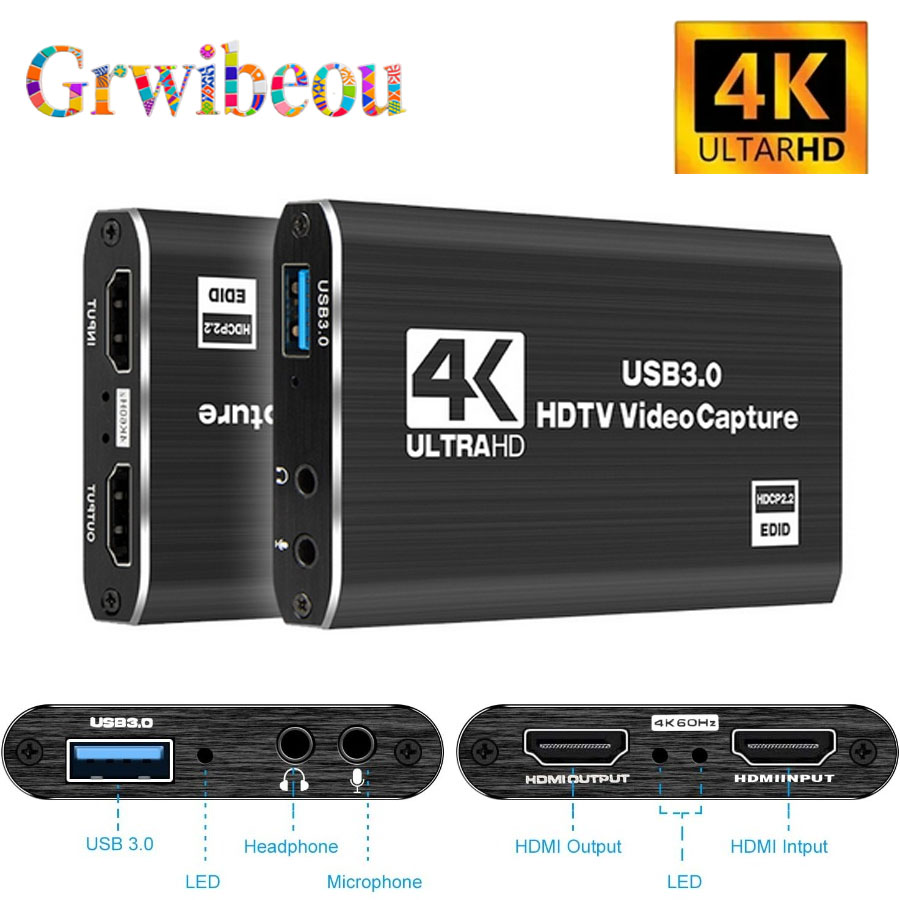 การ์ดบันทึกวิดีโอ 4K USB 3.0 ร - Usb Sound Card บทวิจารณ์และราคา
