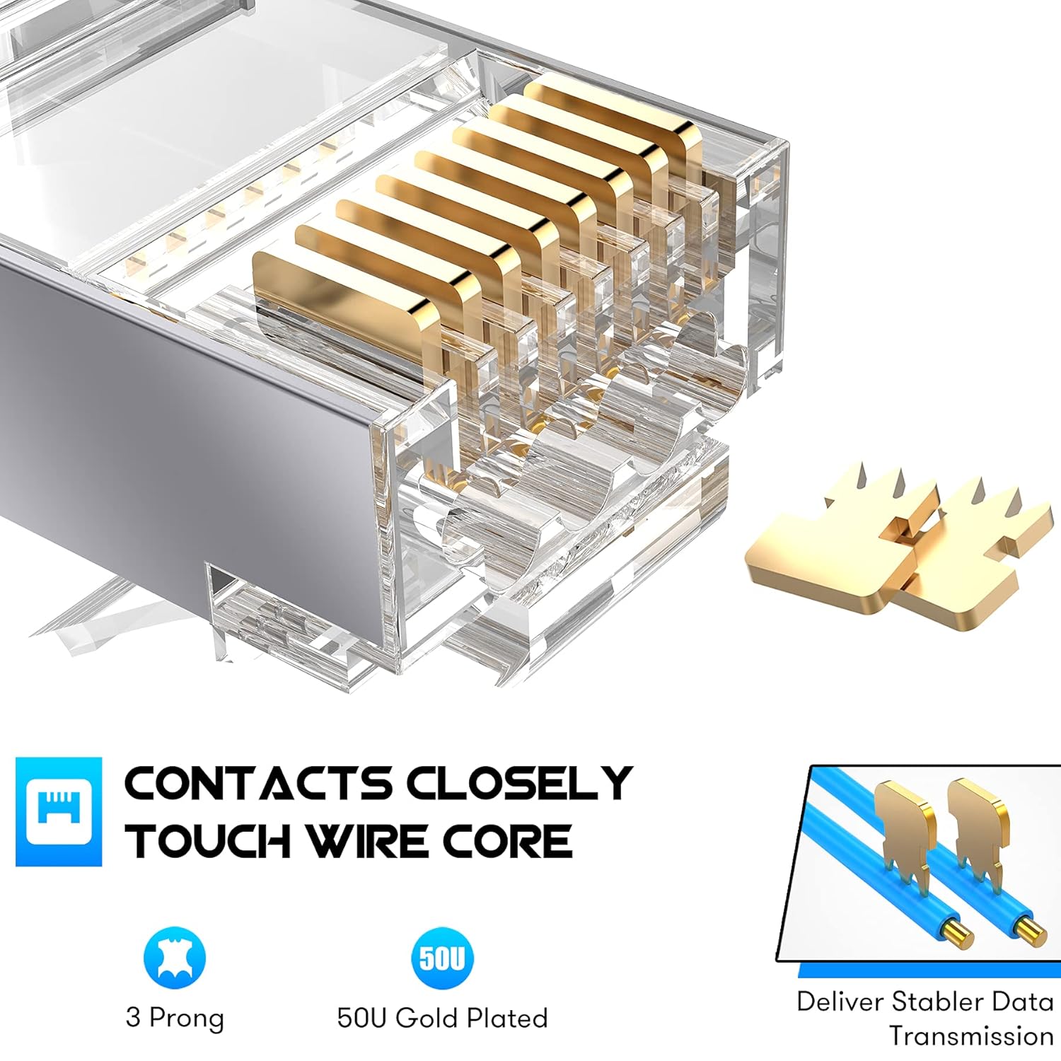 ZoeRax ชุด 50 ชิ้น ขั้วต่อ RJ4 - Rj45 Jack บทวิจารณ์และราคา
