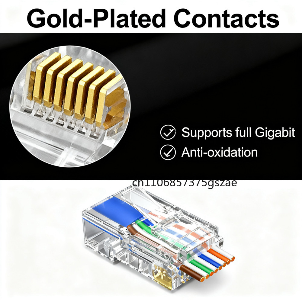 10/50/100 ชิ้น หัวคริสตัล CAT6 - Rj45 Jack บทวิจารณ์และราคา