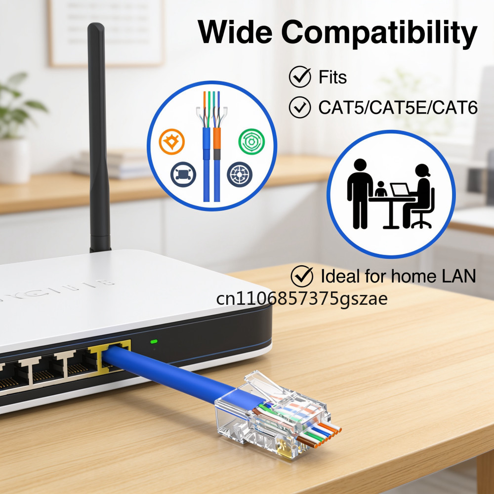 10/50/100 ชิ้น หัวคริสตัล CAT6 - Rj45 Jack บทวิจารณ์และราคา