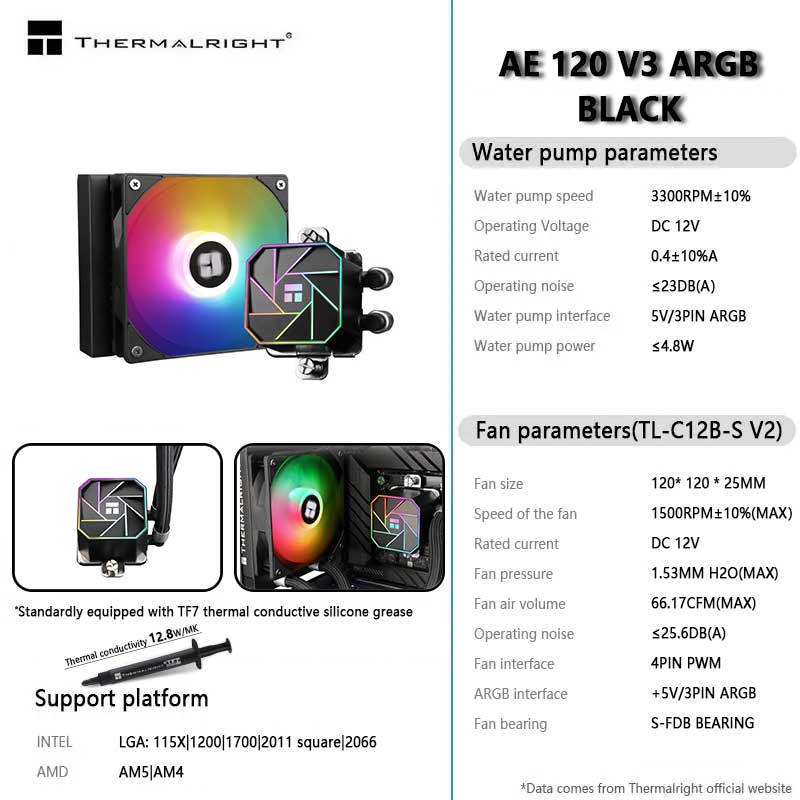 Thermalright Aqua Elite 120 V3 - Heatsink Aluminum บทวิจารณ์และราคา